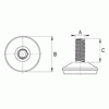 Chrome capped adjustable feet [025] (025308069903)