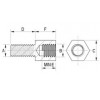 Spacer Sub-D metal [309-m] (309104141152)