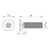 Flat head machine screw metal DIN 965 [341-m] (341030640952)