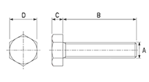 Transparent hexagonal head screw [177]