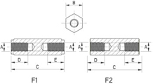 Hexagonal F/F Spacer [302]