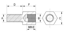 Spacer Sub-D metal [309-m]