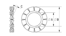 Locking washer metal [344-m]