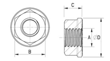 Flange nut DIN 6923 metal [349-m]